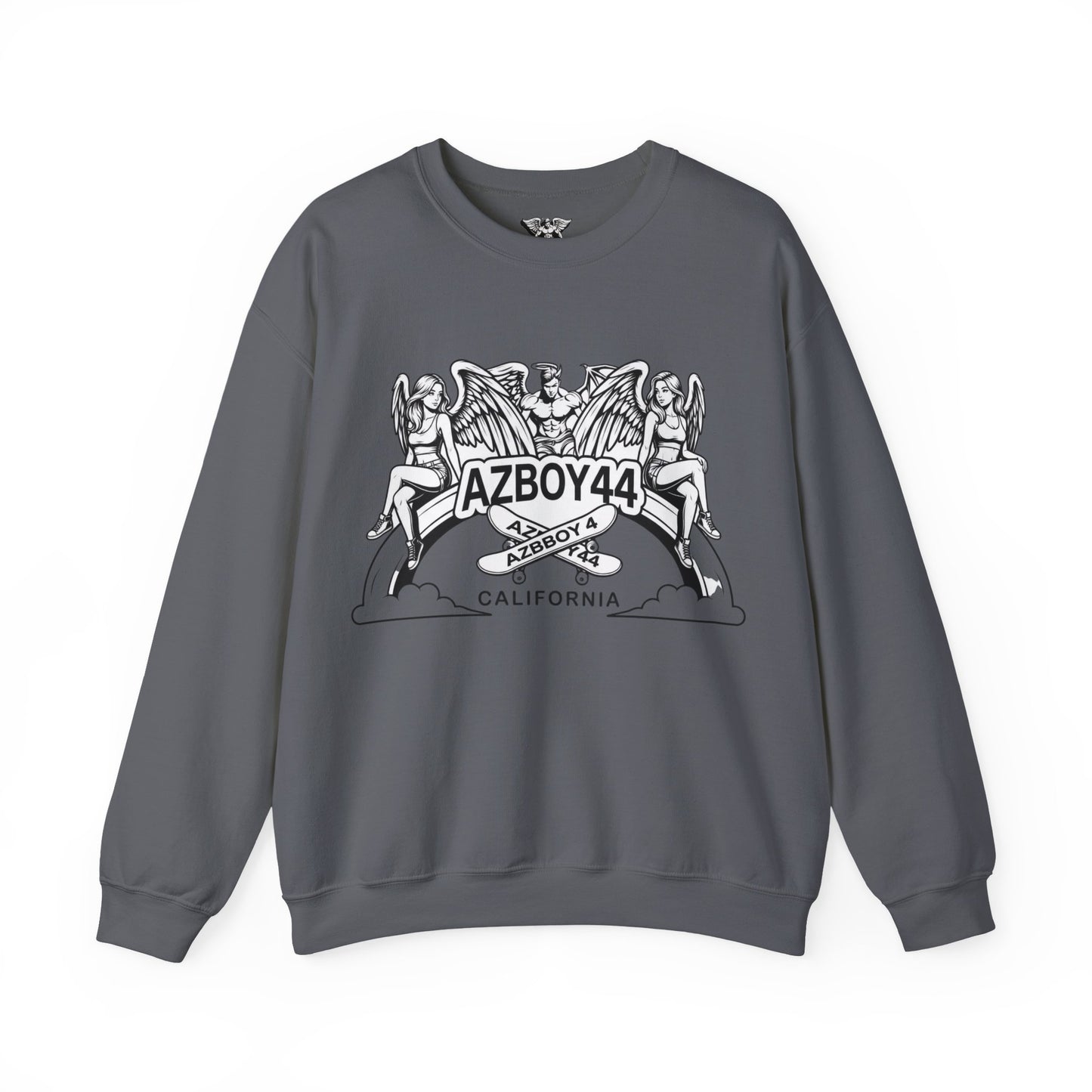 Crewneck Sweatshirt — AZBOY44 California Angel Graphic