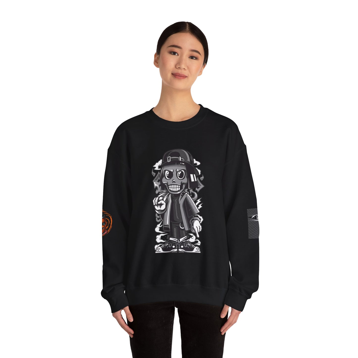 Graphic Unisex Sweatshirt - Casual Fall Streetwear Apparel for Halloween Gift