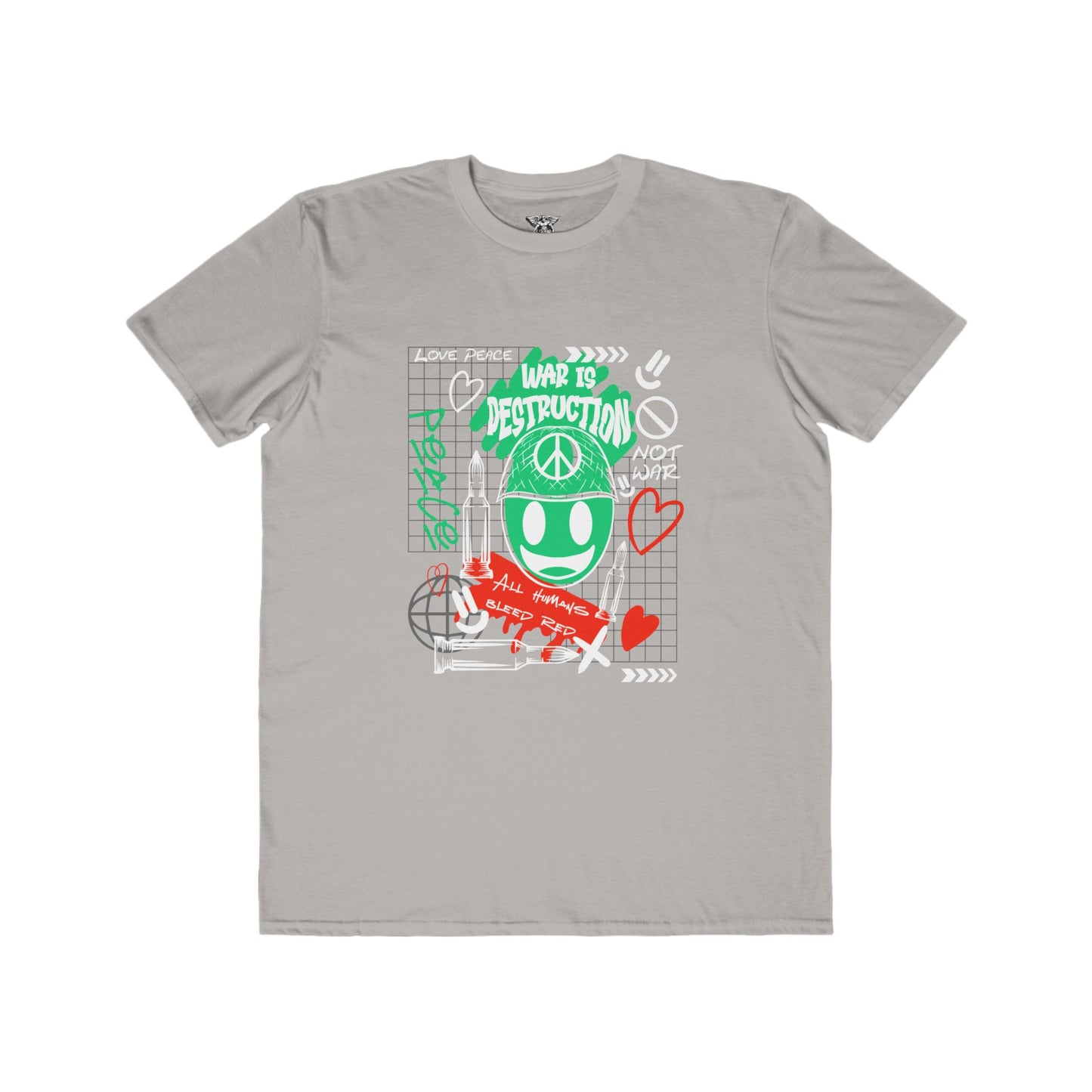Men's Graphic Tee - Peace & Love Design, Summer Fashion