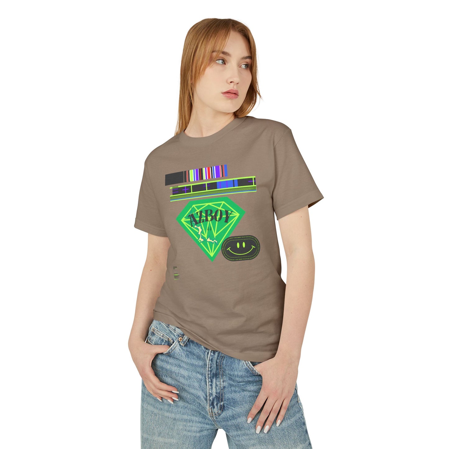 AZBOY44 Green Diamond Tee — Garment-Dyed Heavyweight Cotton