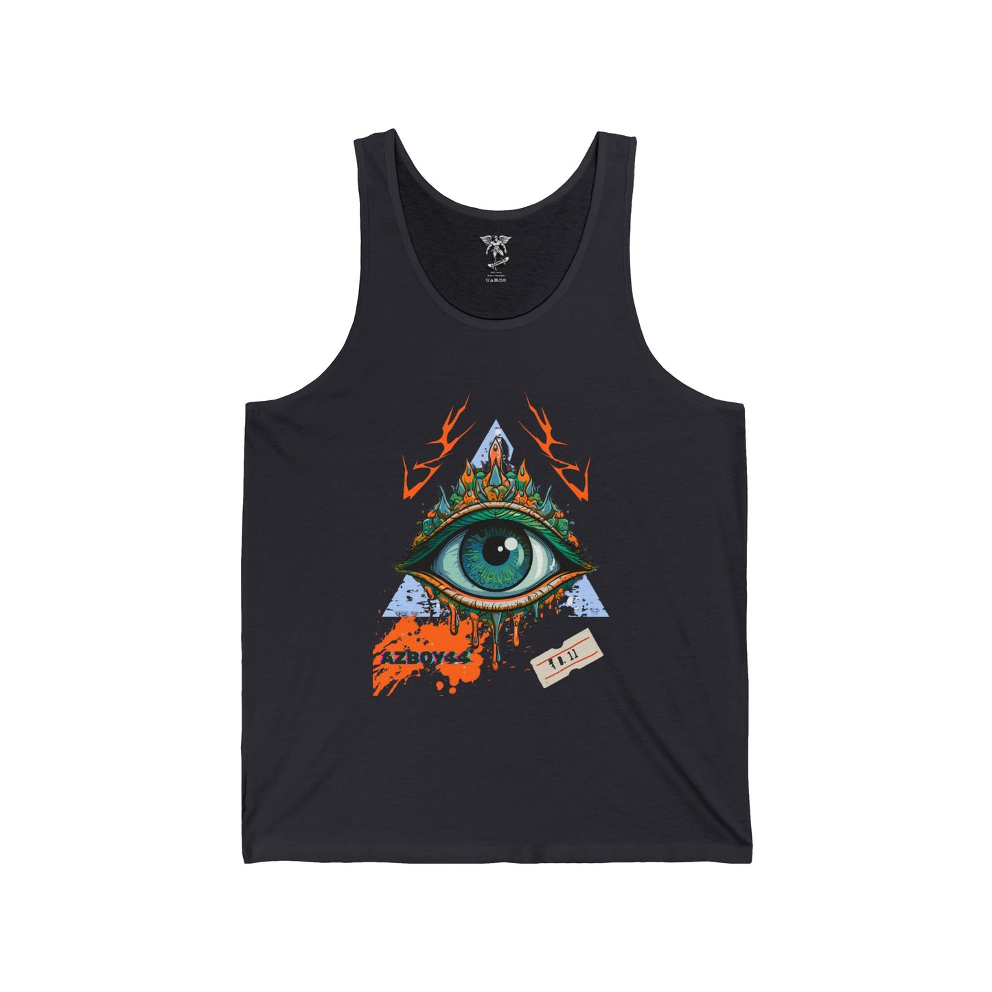 Psychedelic All-Seeing Eye Tank Top — Mystical Triangle Graphic Muscle Tee