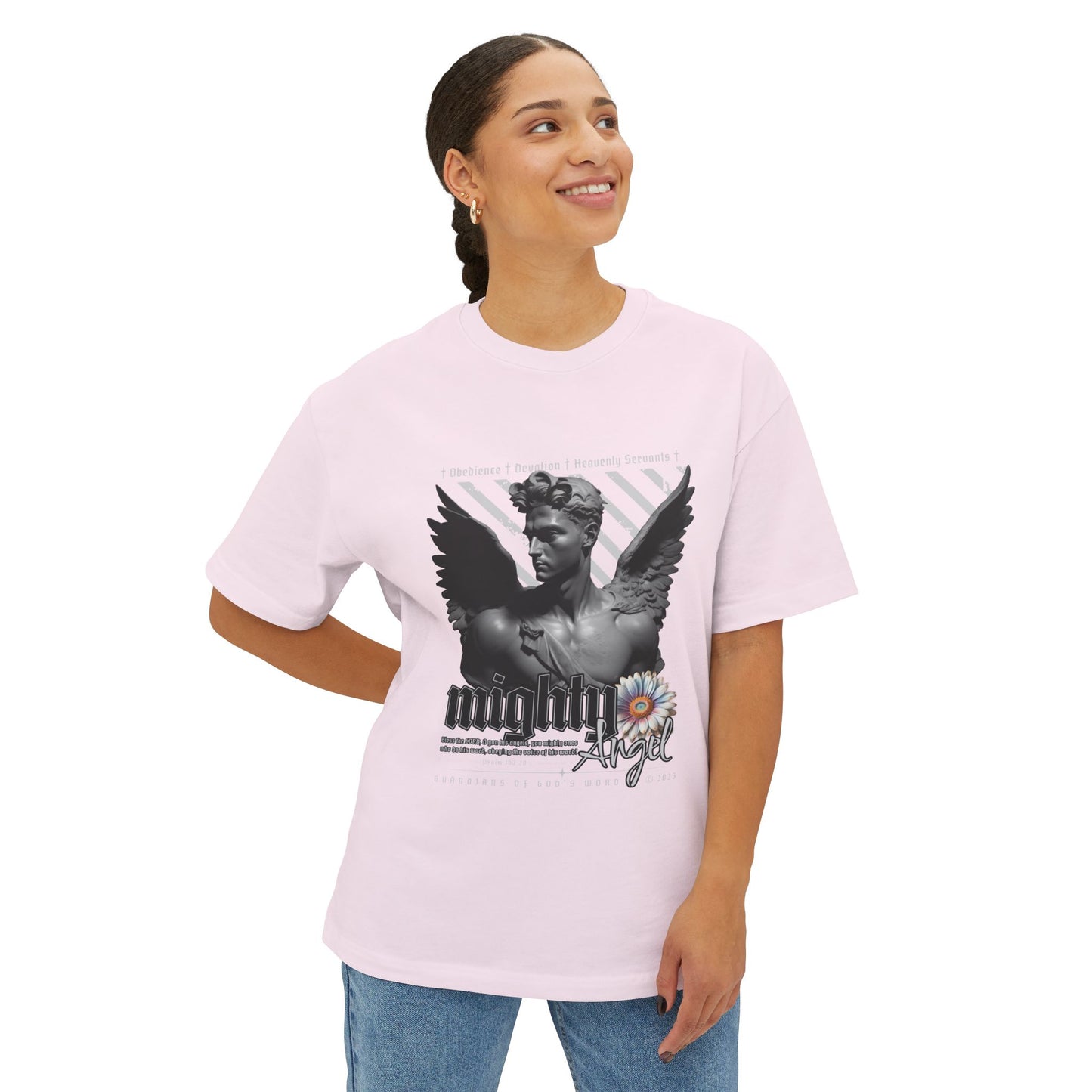 Angel Graphic Oversized Tee, Streetwear Shirt, Vintage Aesthetic Top, Gift for Art Lovers, Casual Summer Outfit, Unique Fashion Statement