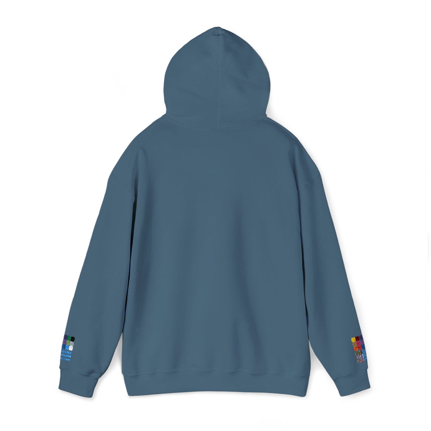 Floral Deer Chest Hoodie — Minimal Botanical Buck Graphic Sweatshirt