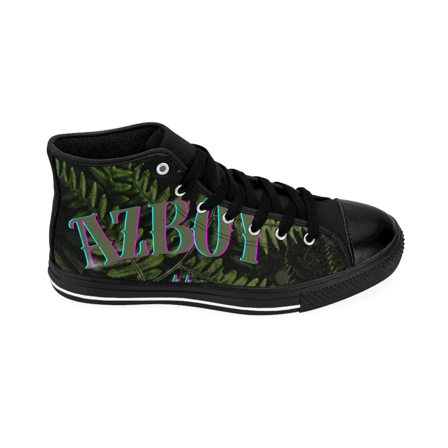 AZBOY44 nature, green leaf (Men's Classic Sneakers)