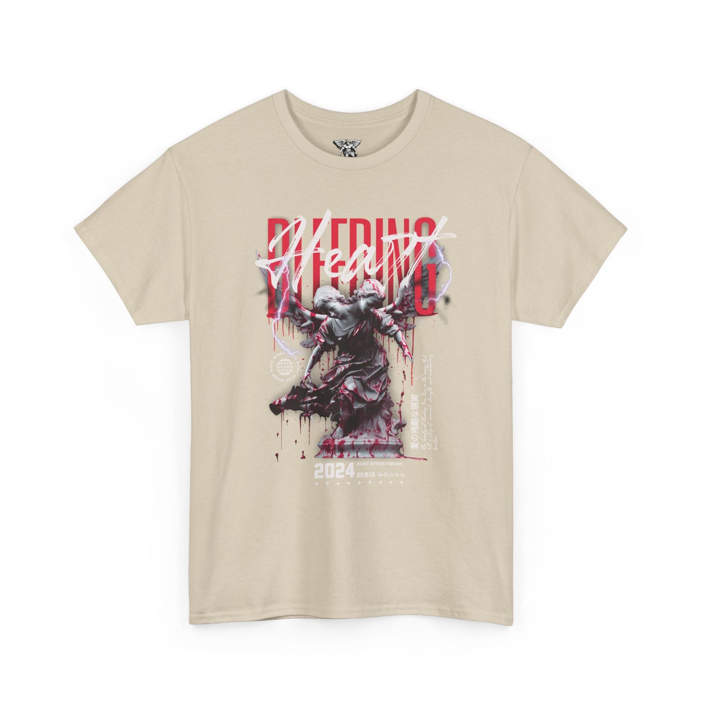 Angel Statue 'Heart' Gothic Streetwear Tee
