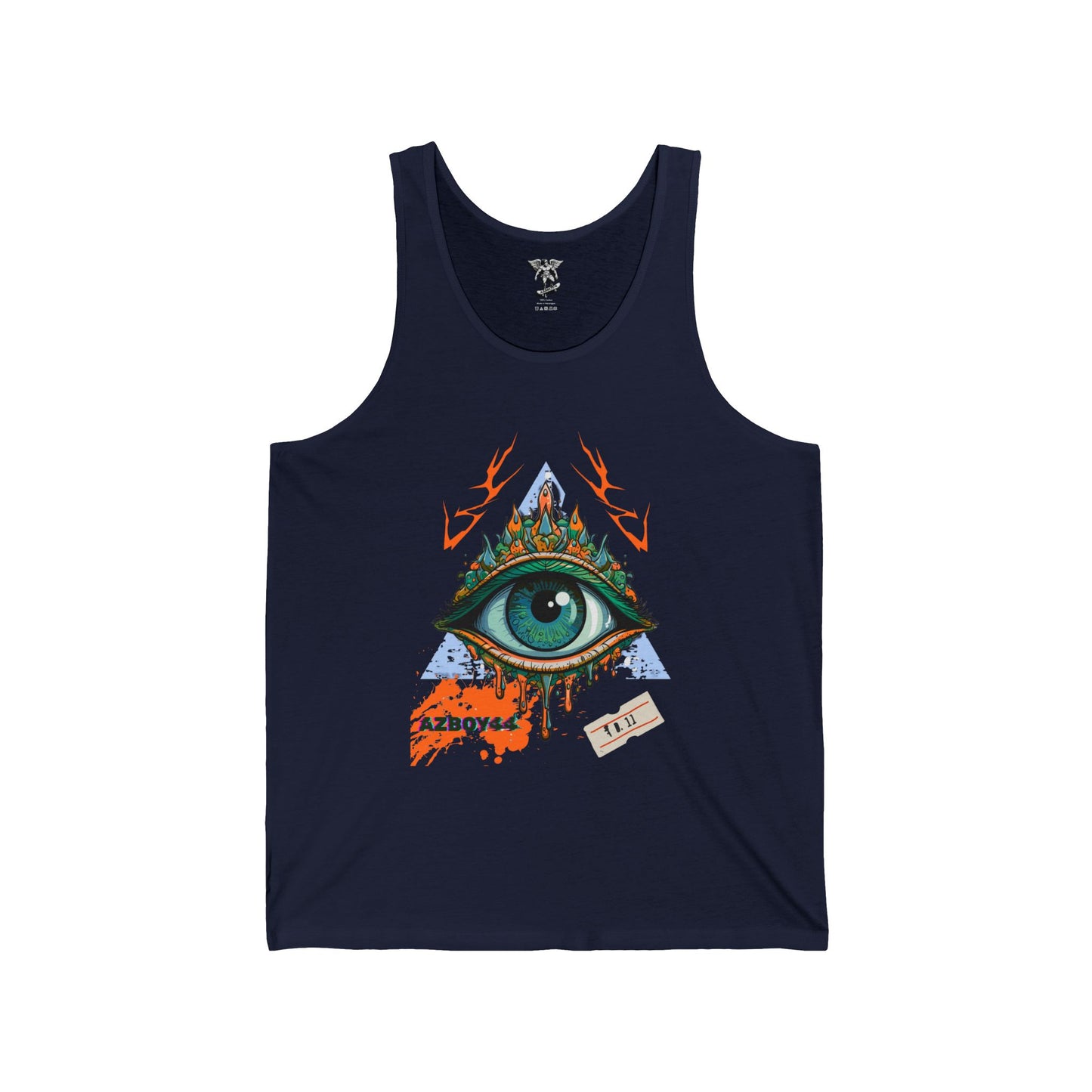 Psychedelic All-Seeing Eye Tank Top — Mystical Triangle Graphic Muscle Tee