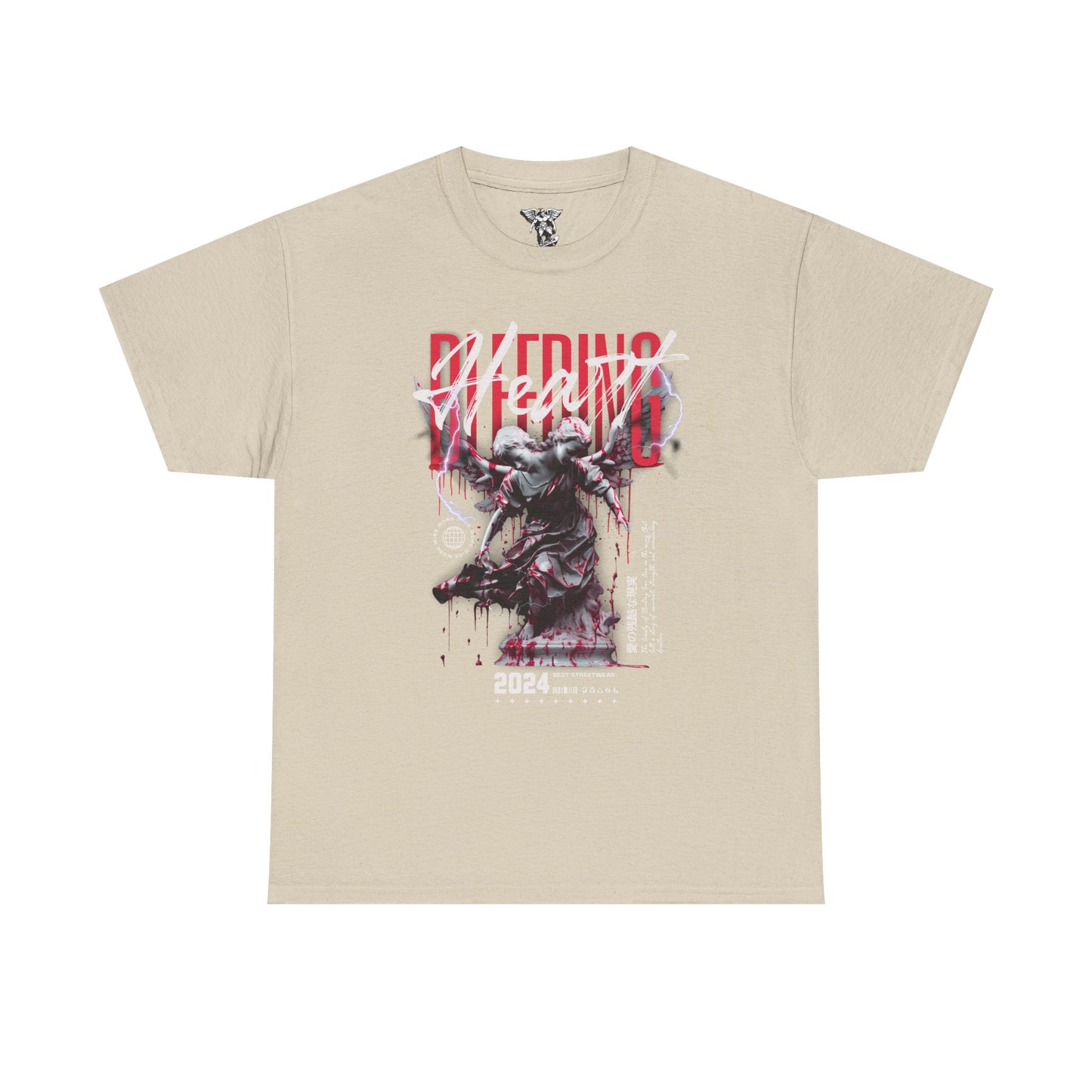 Angel Statue 'Heart' Gothic Streetwear Tee