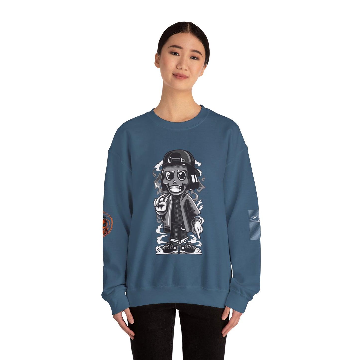 Graphic Unisex Sweatshirt - Casual Fall Streetwear Apparel for Halloween Gift