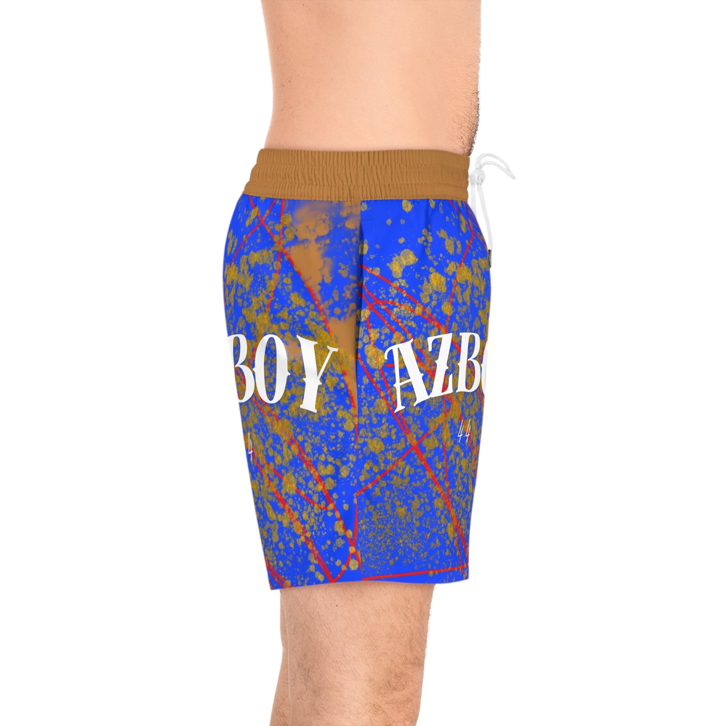 AZBOY44 (Men's Mid-Length Swim Shorts)(AOP)