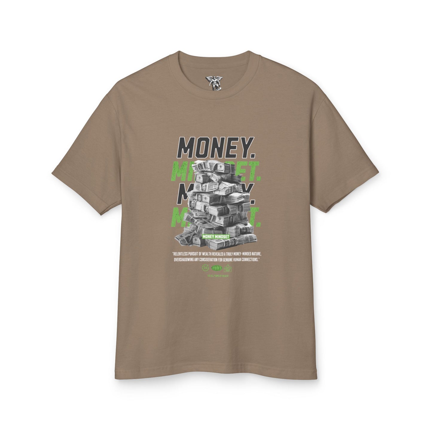 Money Mindset Heavyweight Tee — Motivational Graphic T-Shirt