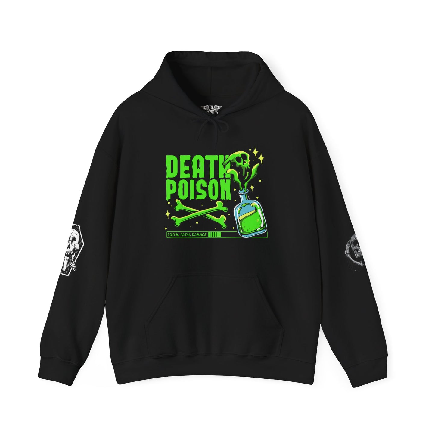 Gothic Death Poison Hoodie | Unisex Sweater for Halloween, Occult Vibes, Cozy Gift Idea, Alternative Fashion