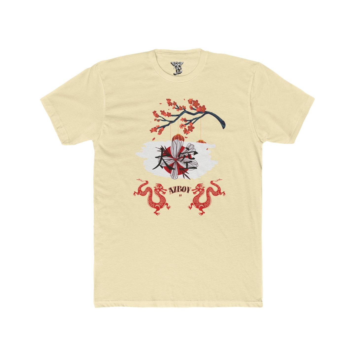 Japan Cotton Crew Tee — Japanese Flag Graphic Crewneck