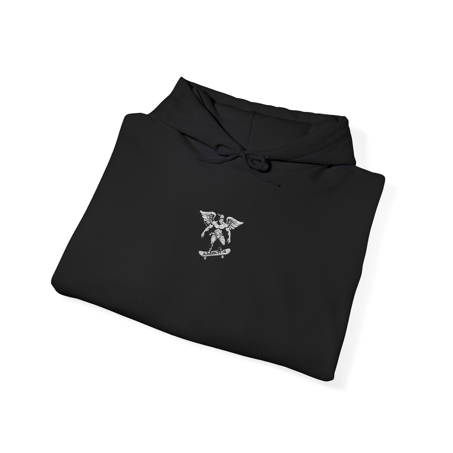 Floral Deer Chest Hoodie — Minimal Botanical Buck Graphic Sweatshirt