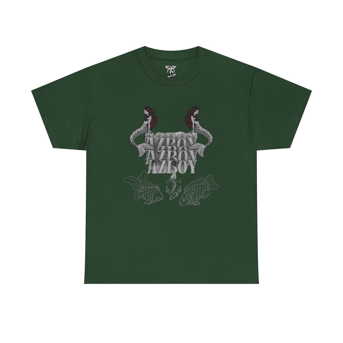 Mermaid Graphic  Heavy Cotton Tee - Retro Azov Design