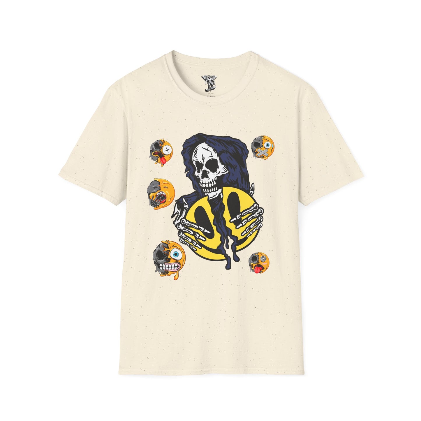 Happy Face Dead T-Shirt — Retro Smiley Skull Graphic Tee