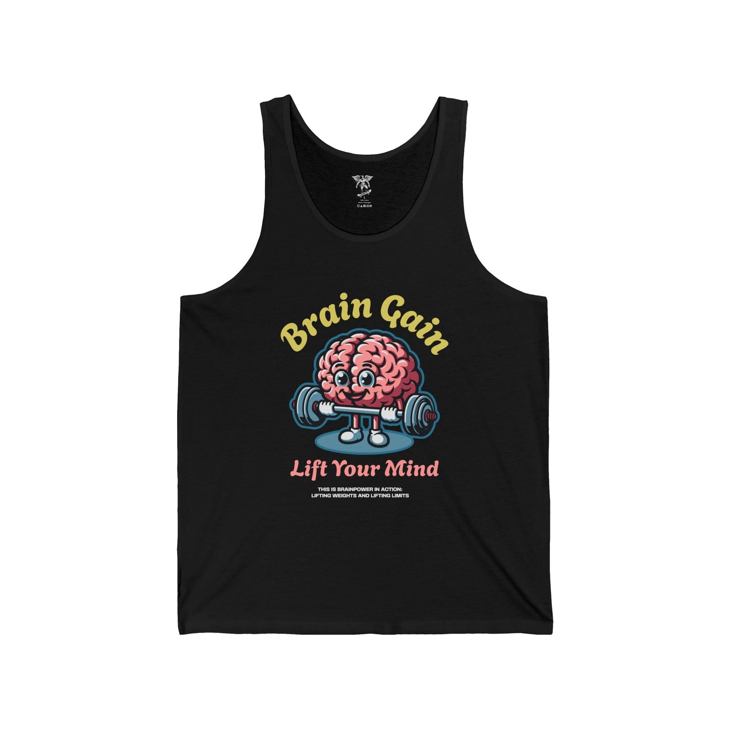 Brain Gain Tank Top — Lift Your Mind Gym Tank for Fitness Enthusiasts