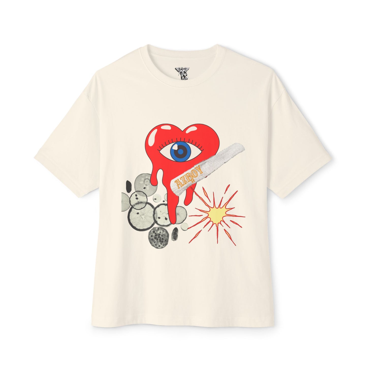 Oversized Tee Red Heart Eyes AZBOY44 Design