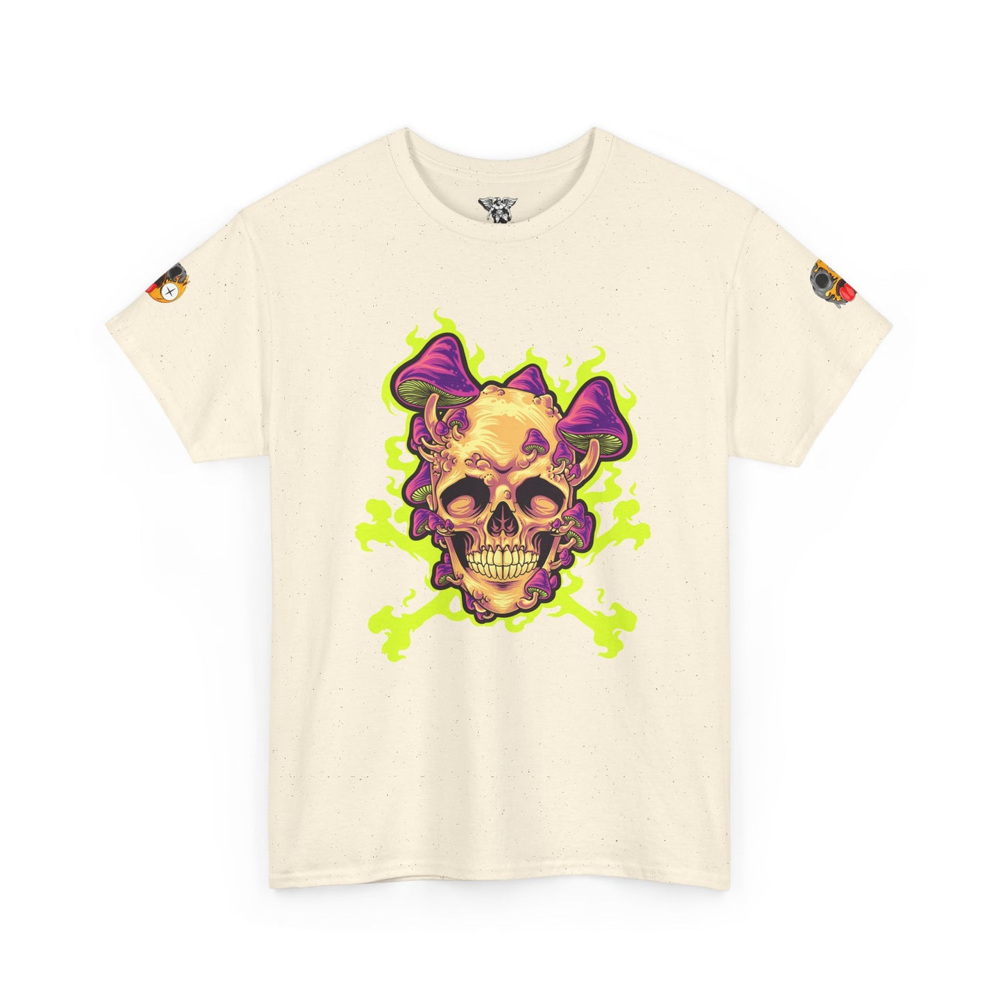Neon Flame Skull & Crossbones Tee