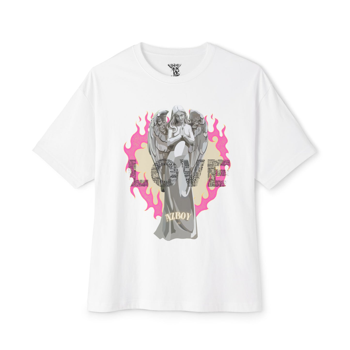 Angel Heart Boxy Tee — Oversized Angel Heart Graphic Shirt