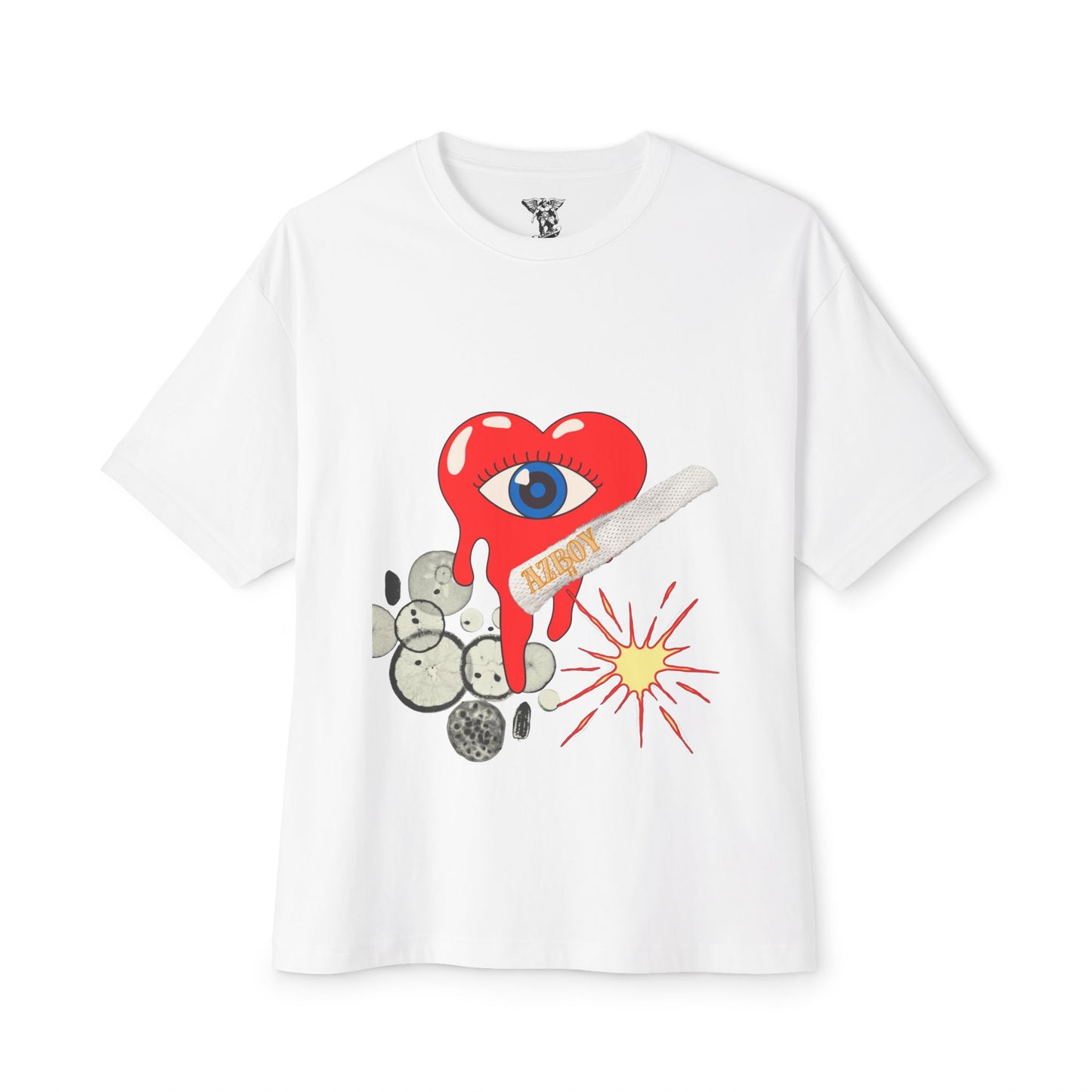 Oversized Tee Red Heart Eyes AZBOY44 Design