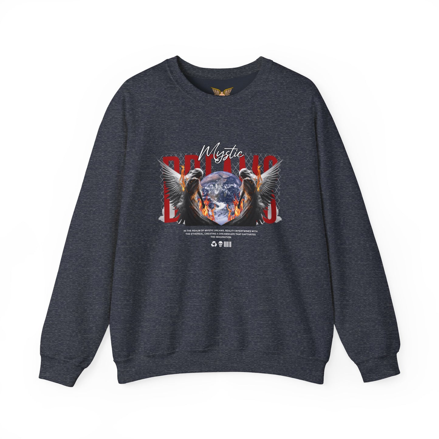 Mystic Eagles Crewneck Sweatshirt, Cozy Unisex Pullover, Gift for Nature Lovers, Fall Fashion, Casual Streetwear, Spiritual Art