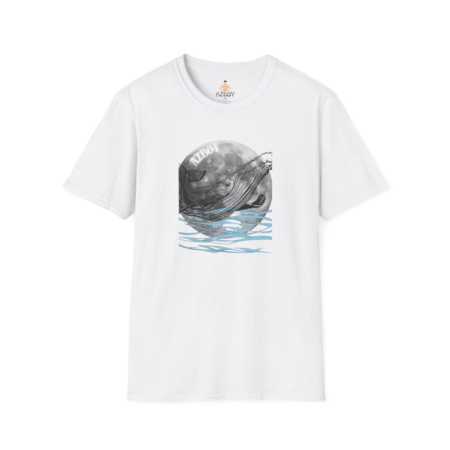 AZBOY whales moon ( Softstyle T-Shirt)