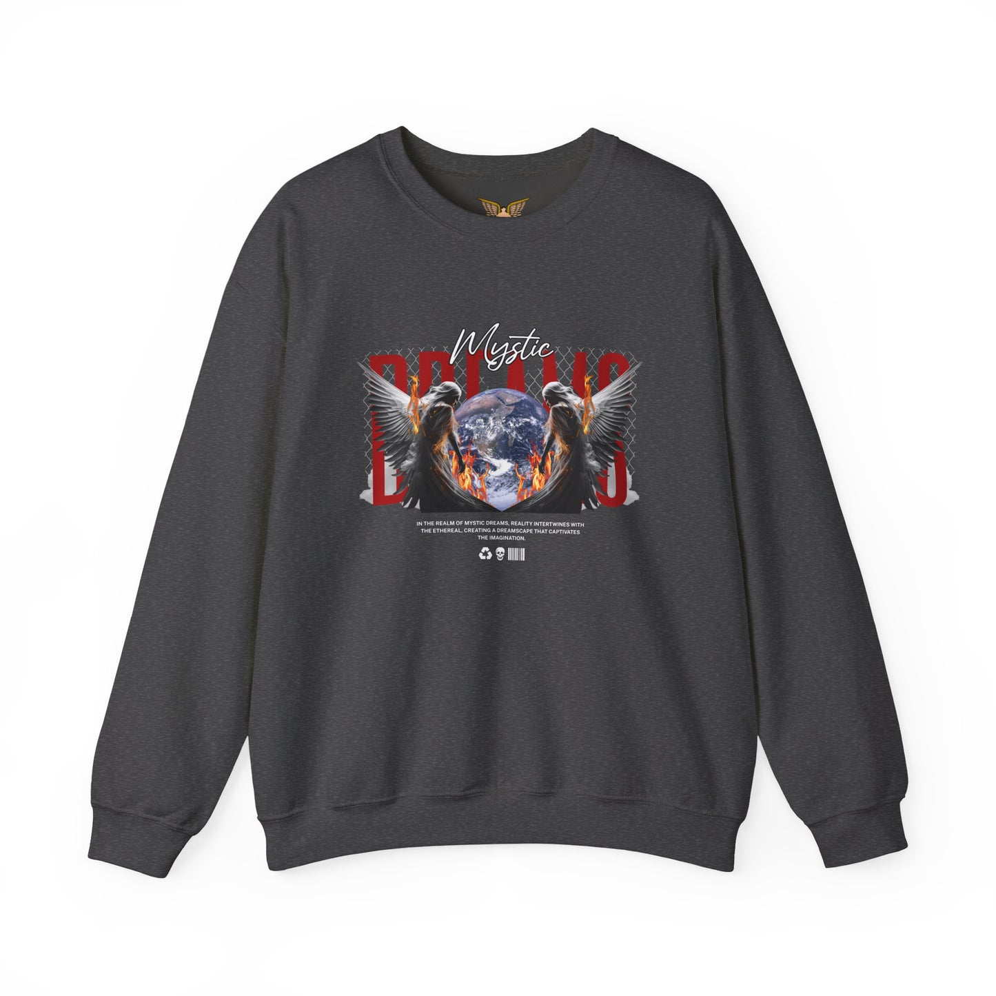 Mystic Eagles Crewneck Sweatshirt, Cozy Unisex Pullover, Gift for Nature Lovers, Fall Fashion, Casual Streetwear, Spiritual Art