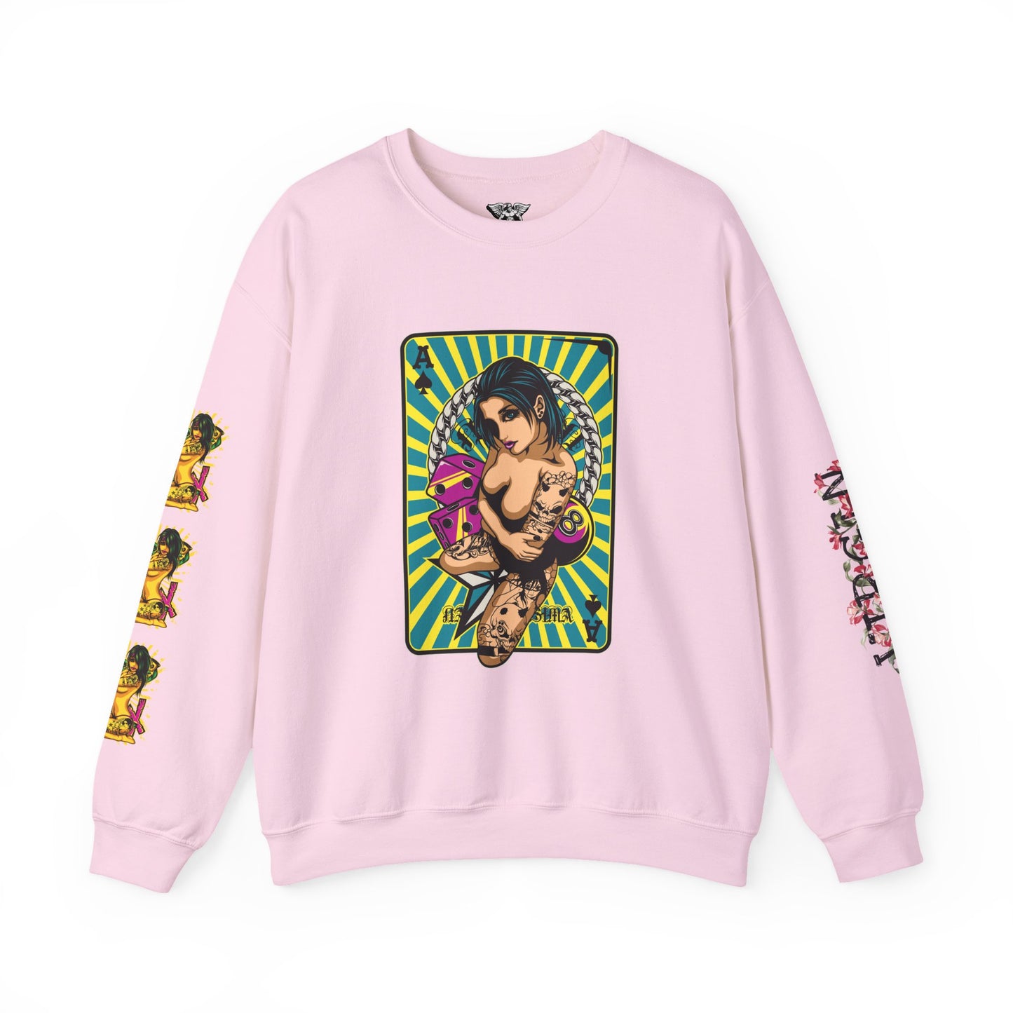Vintage Tattoo Art Crewneck Sweatshirt - Retro Graphic Design for Art Lovers