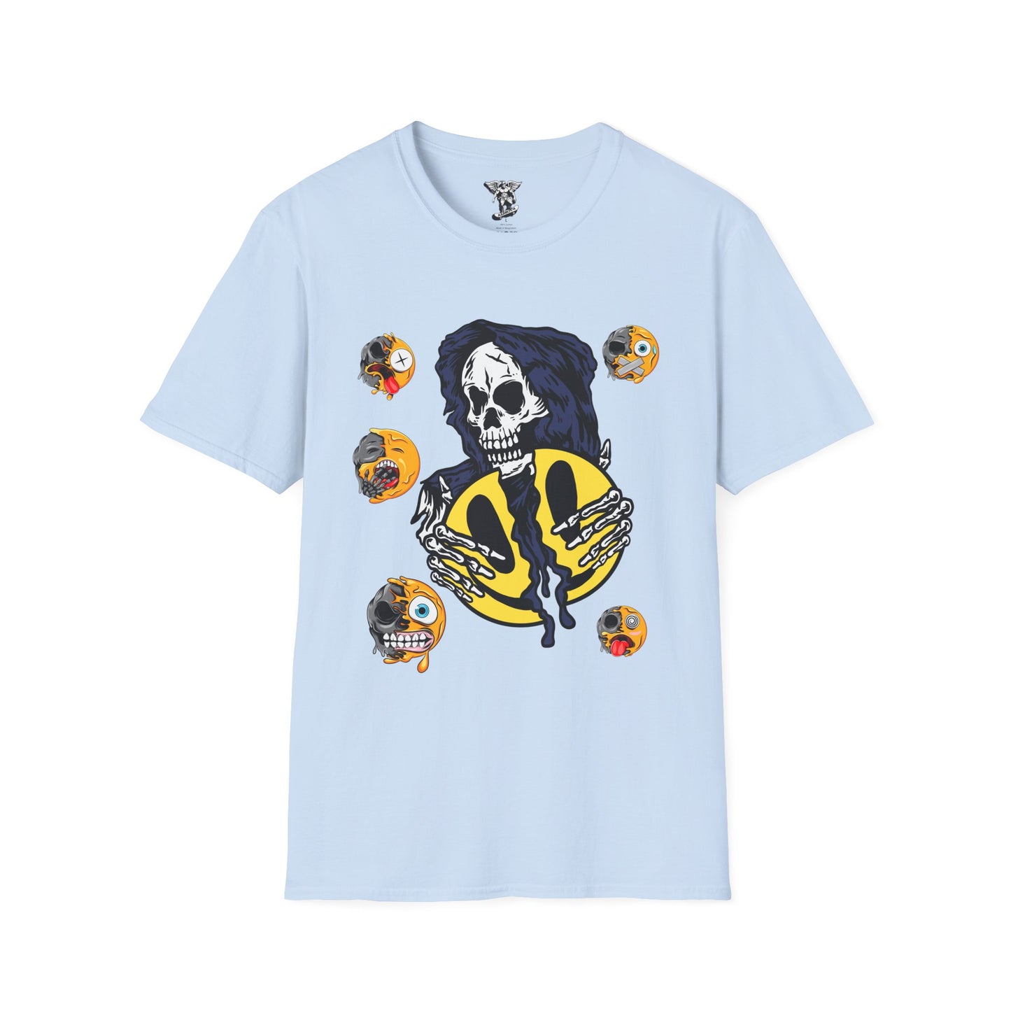 Happy Face Dead T-Shirt — Retro Smiley Skull Graphic Tee