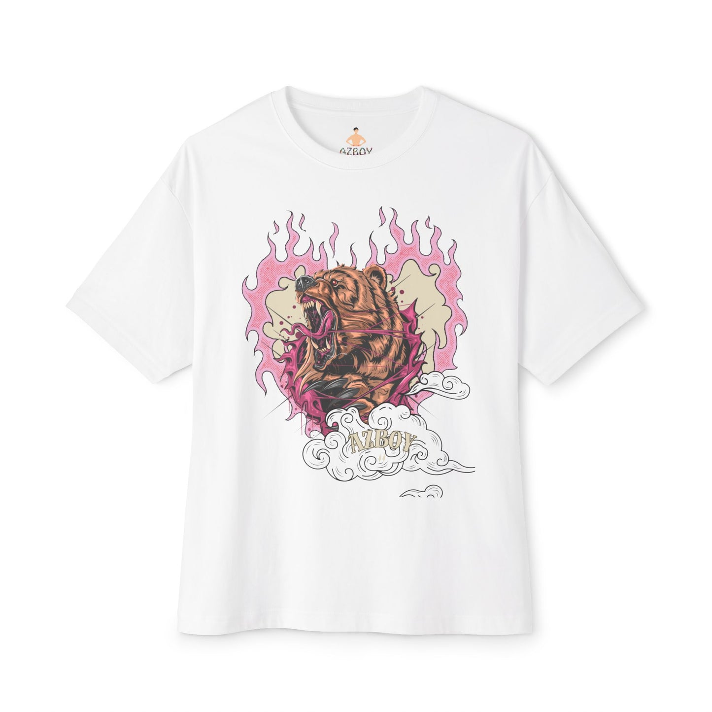 Oversized Tee - AZBOY44 Heart Bear Design