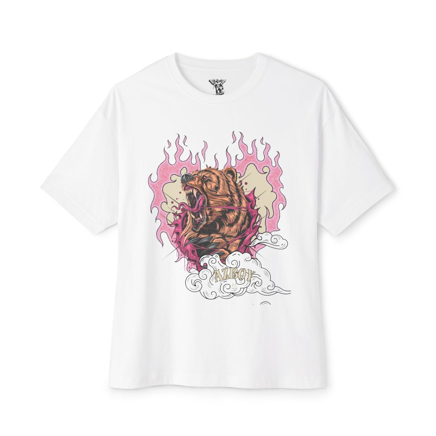 AZBOY44 Heart Bear Oversized Tee
