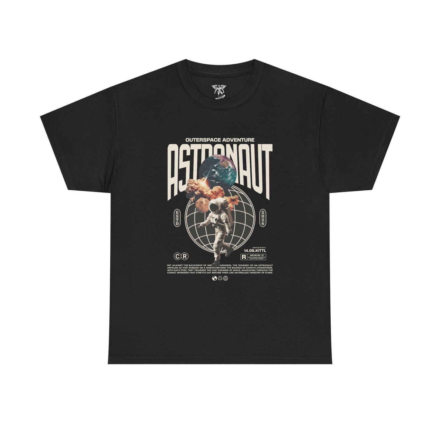 Retro Astronaut Adventure T-Shirt — Space Lover Graphic Tee, Adventure Gift