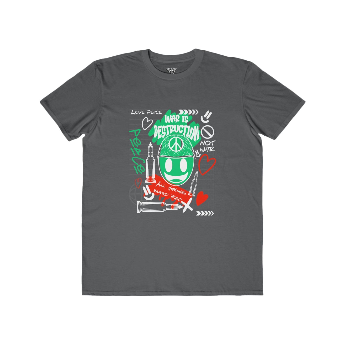 Men's Graphic Tee - Peace & Love Design, Summer Fashion