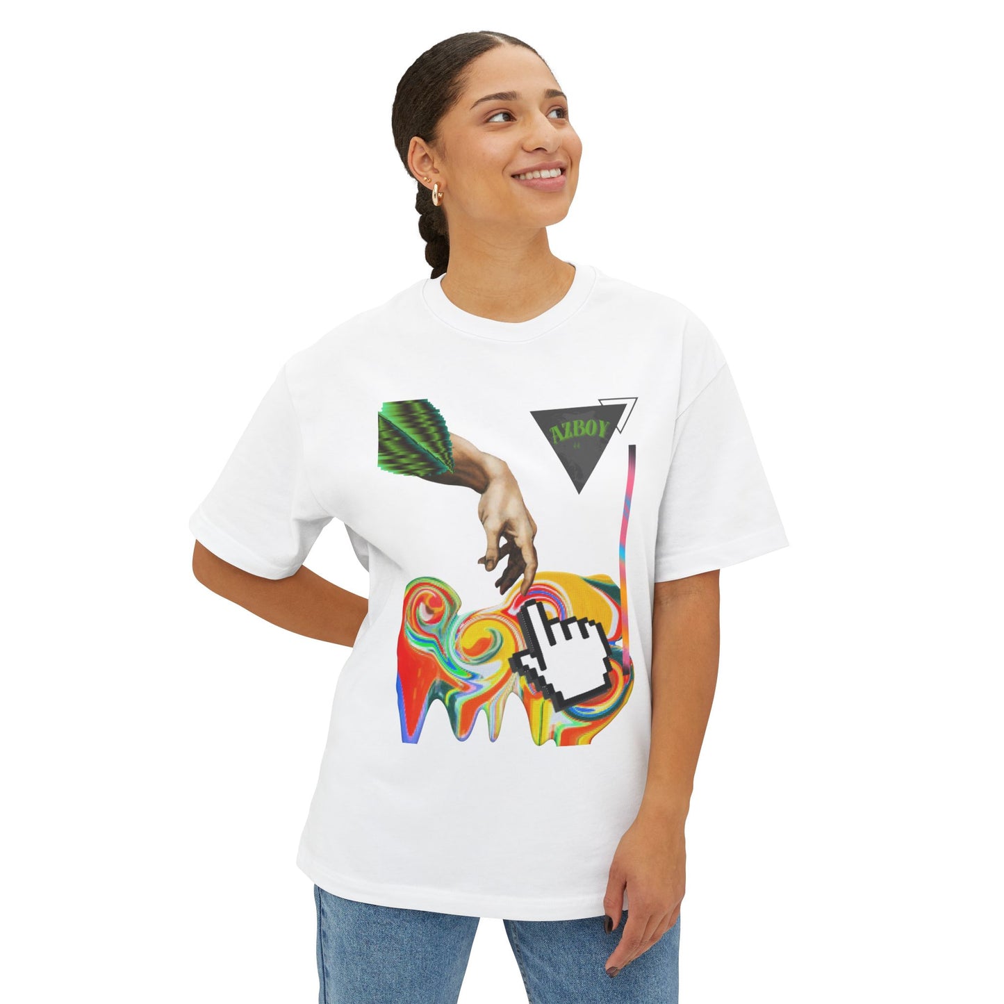 AZBOY44 artwork Oversized Boxy Tee