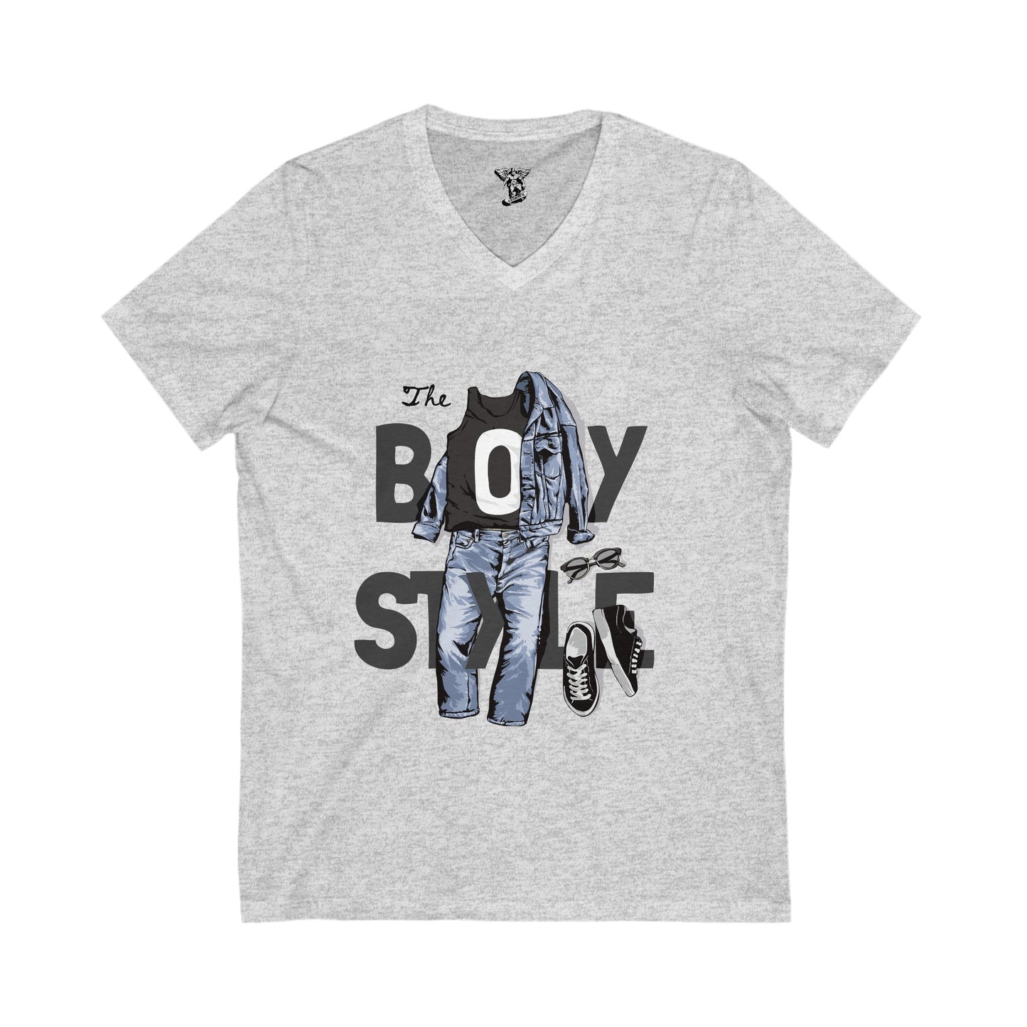 Stylish Unisex V-Neck Tee - Fashionable Graphic Tee for Casual Wear, Gift for Friends & Family, Summer Outing, Trendy Clothing