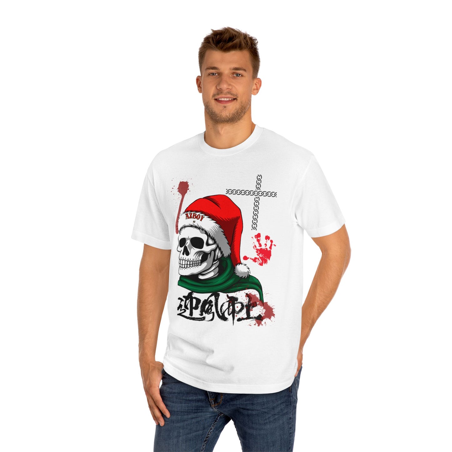 Christmas Skull Unisex Classic Tee - Festive Holiday Graphic Shirt