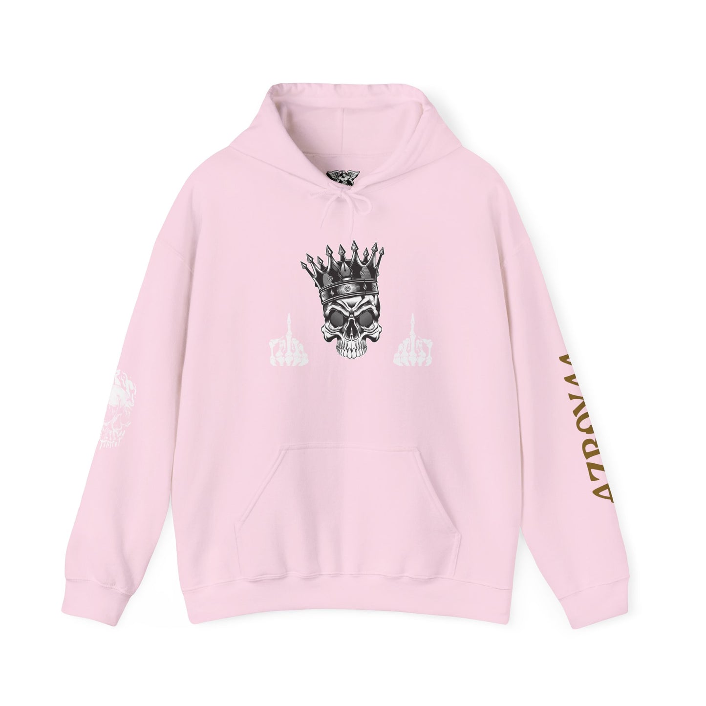 Edgy KING Skull Hoodie - Unisex Heavy Blend Sweatshirt for Statement Style, Streetwear, Festival Fashion