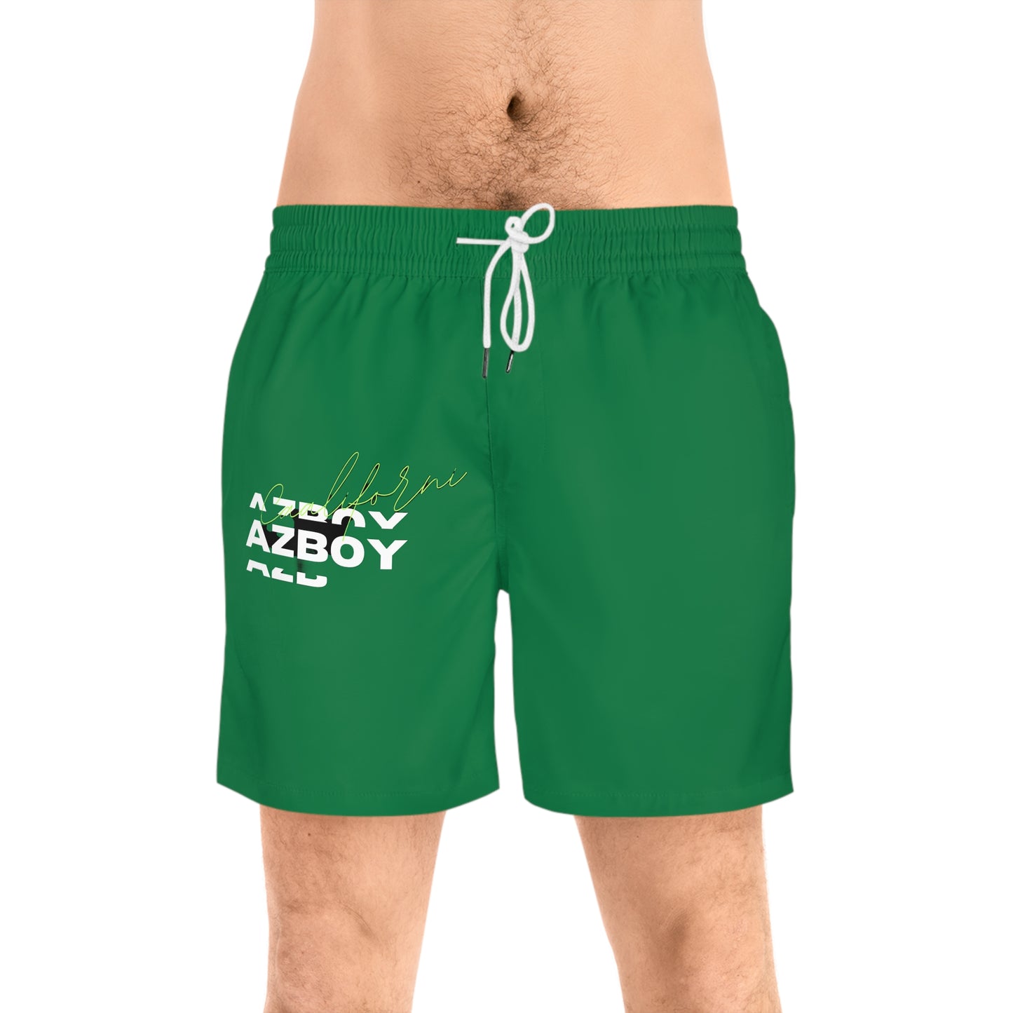 AZBOY44 (Men's Mid-Length Swim Shorts)(AOP)