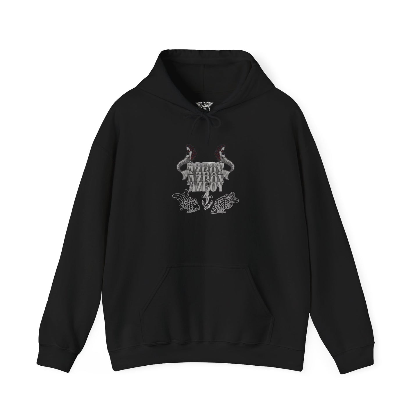 Graphic Hoodie — Gothic Crest Design with ‘Stay Wild’ Text