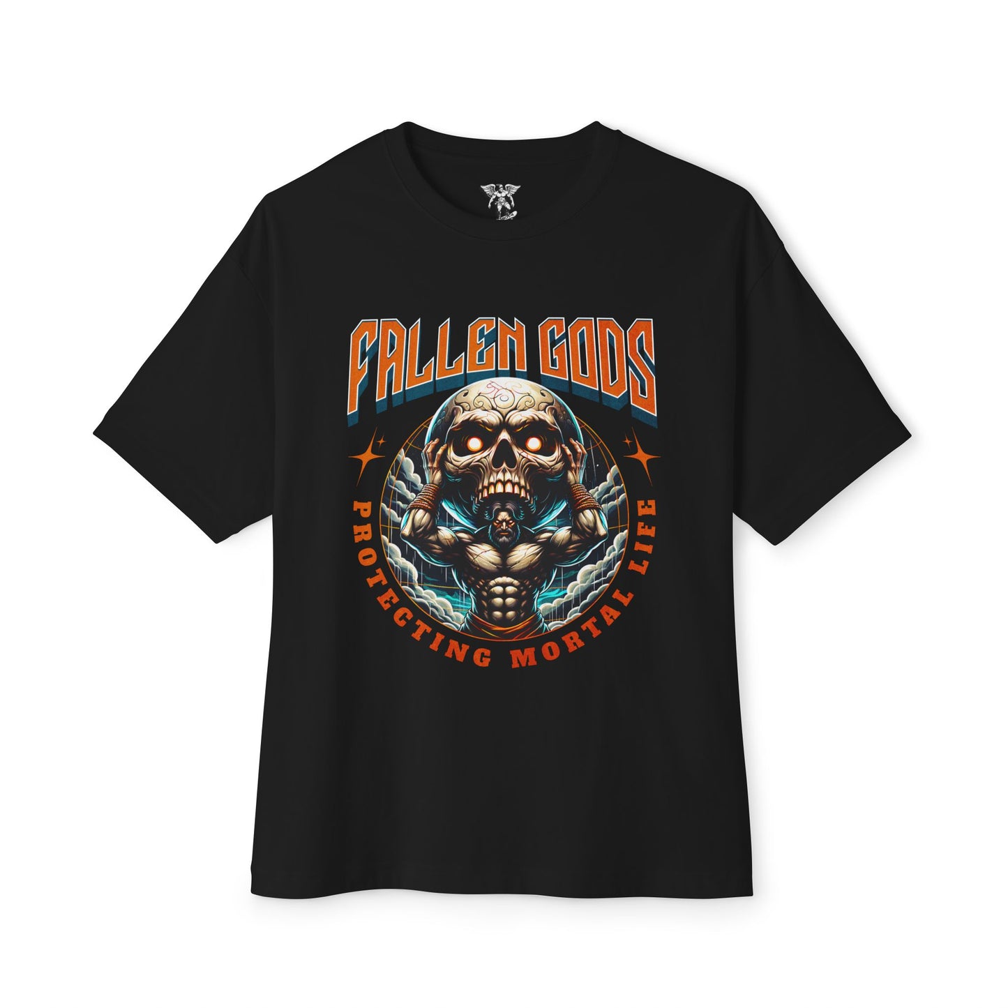 Fallen Gods Graphic Tee — Unisex Streetwear Oversized Boxy Shirt