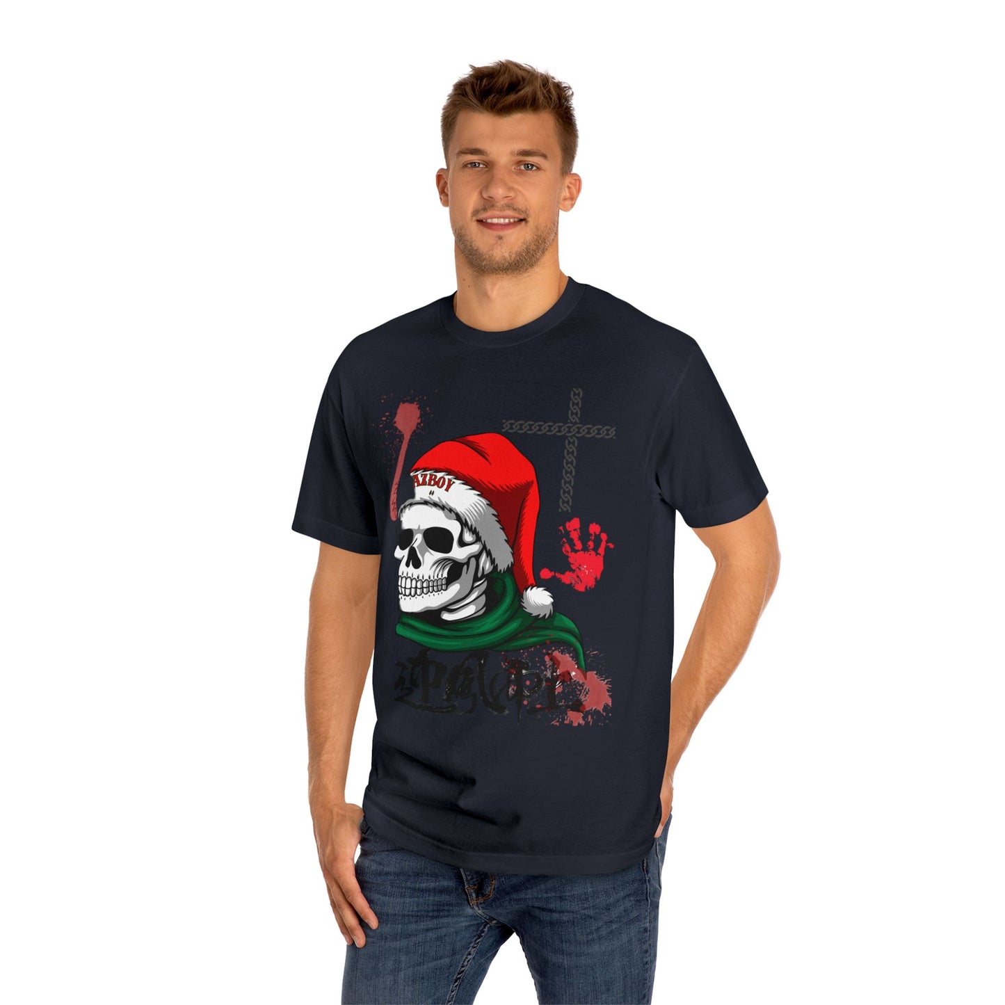Christmas Skull Unisex Classic Tee - Festive Holiday Graphic Shirt