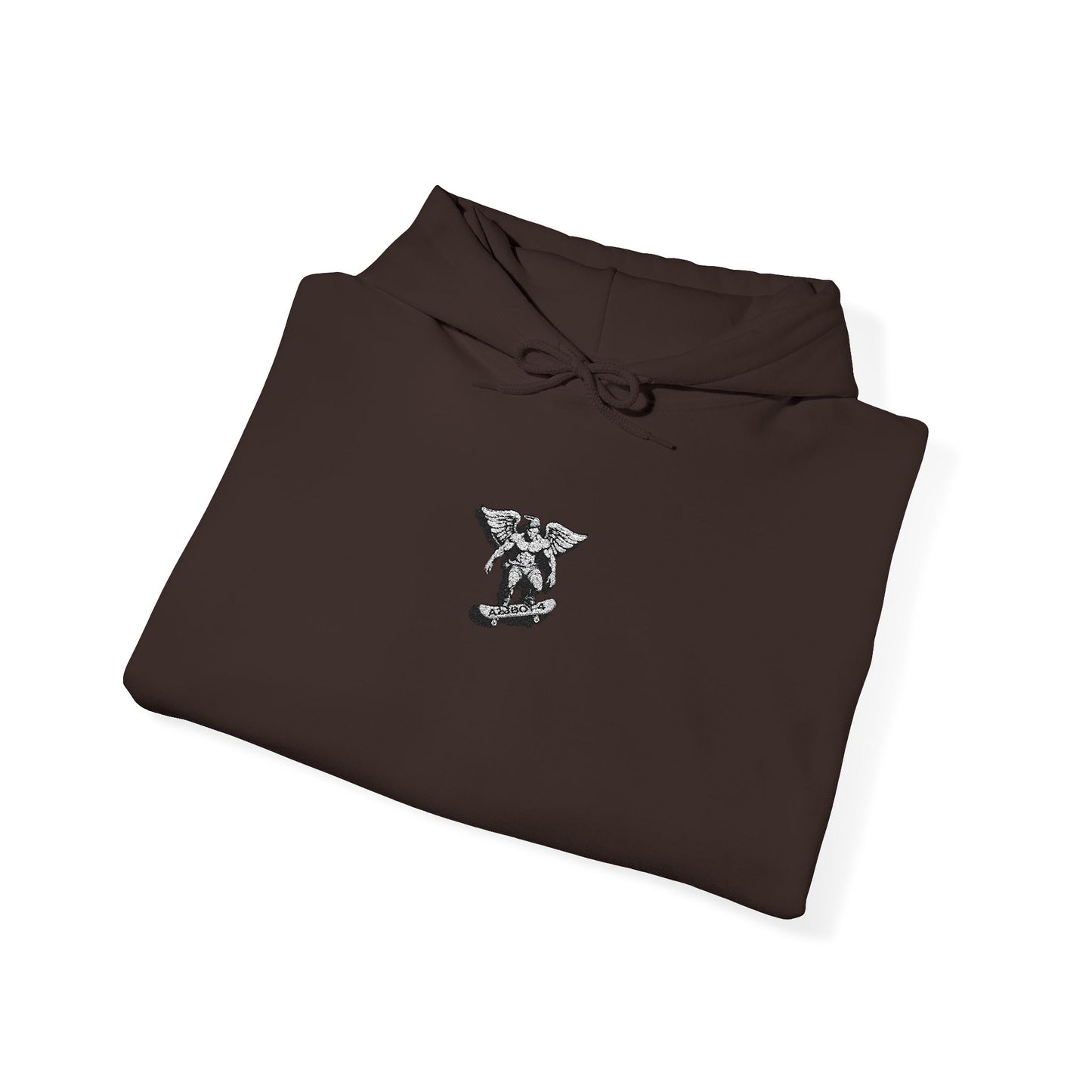 Floral Deer Chest Hoodie — Minimal Botanical Buck Graphic Sweatshirt