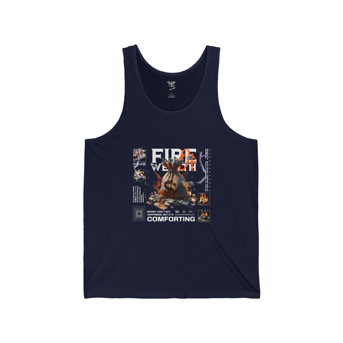 Fire Watch Money AZBOY Unisex Jersey Tank | Graphic Tank Top, Comfortable Summer Tee, Gift for Him