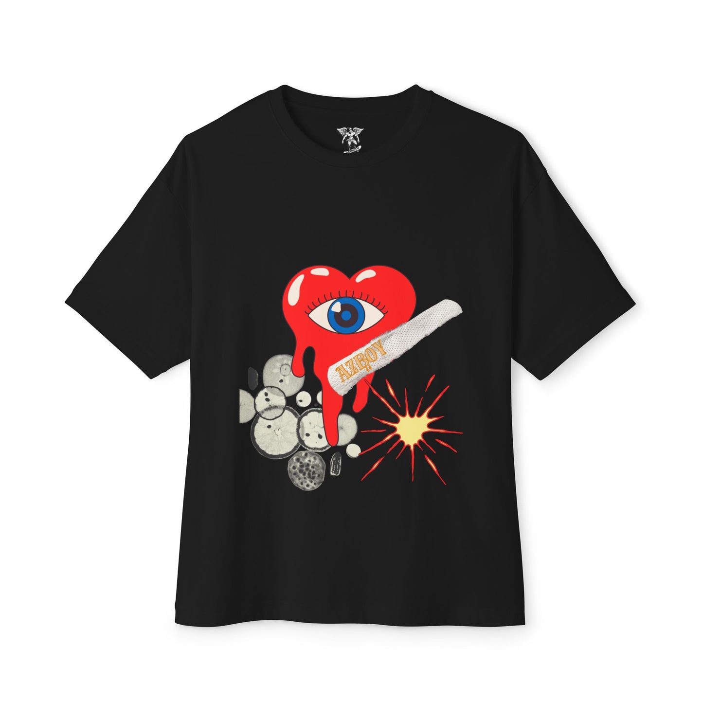 Oversized Tee Red Heart Eyes AZBOY44 Design