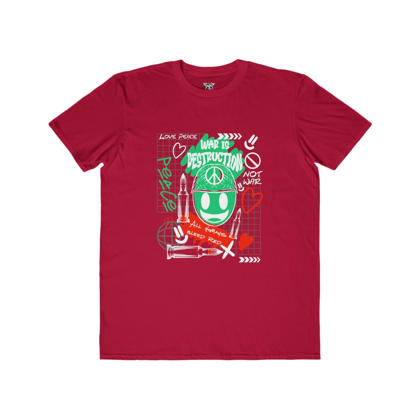Men's Graphic Tee - Peace & Love Design, Summer Fashion