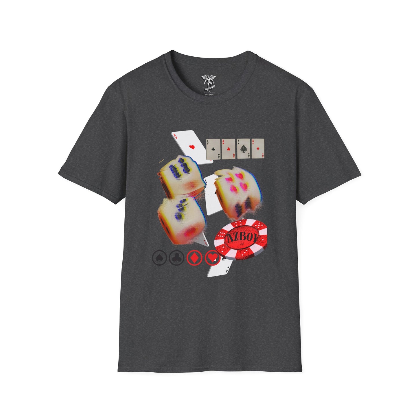 Poker Dice T-Shirt — Casino Dice, Chips & Cards Graphic Tee