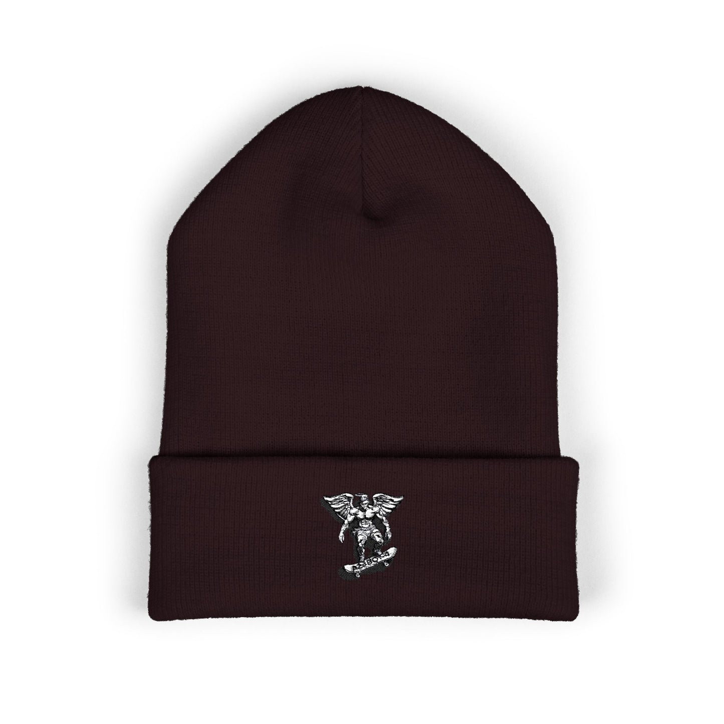 Azboy Embroidered Cuffed Beanie — Classic Knit Beanie