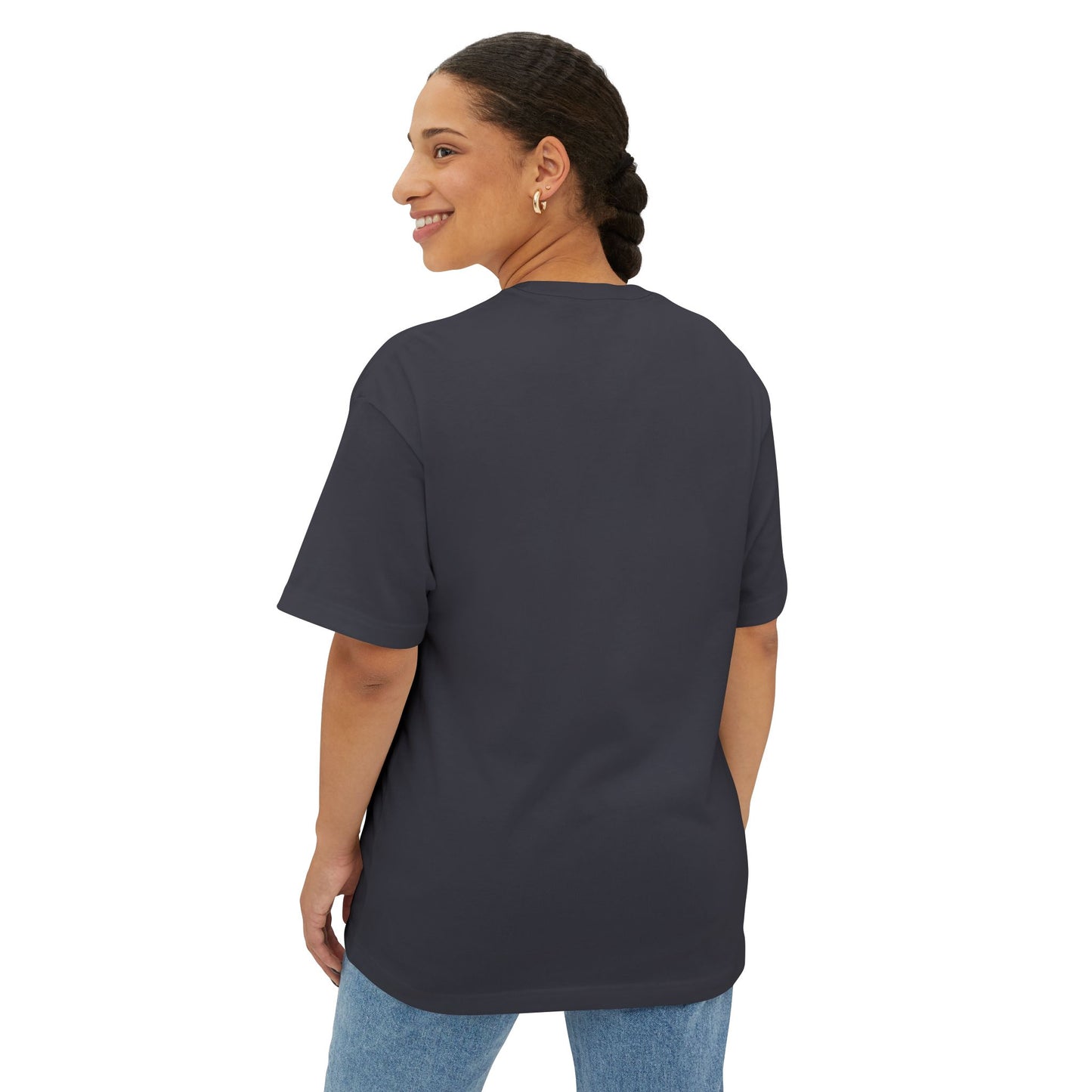 Smiley Graphic Oversized Tee - Casual Streetwear Unisex T-Shirt