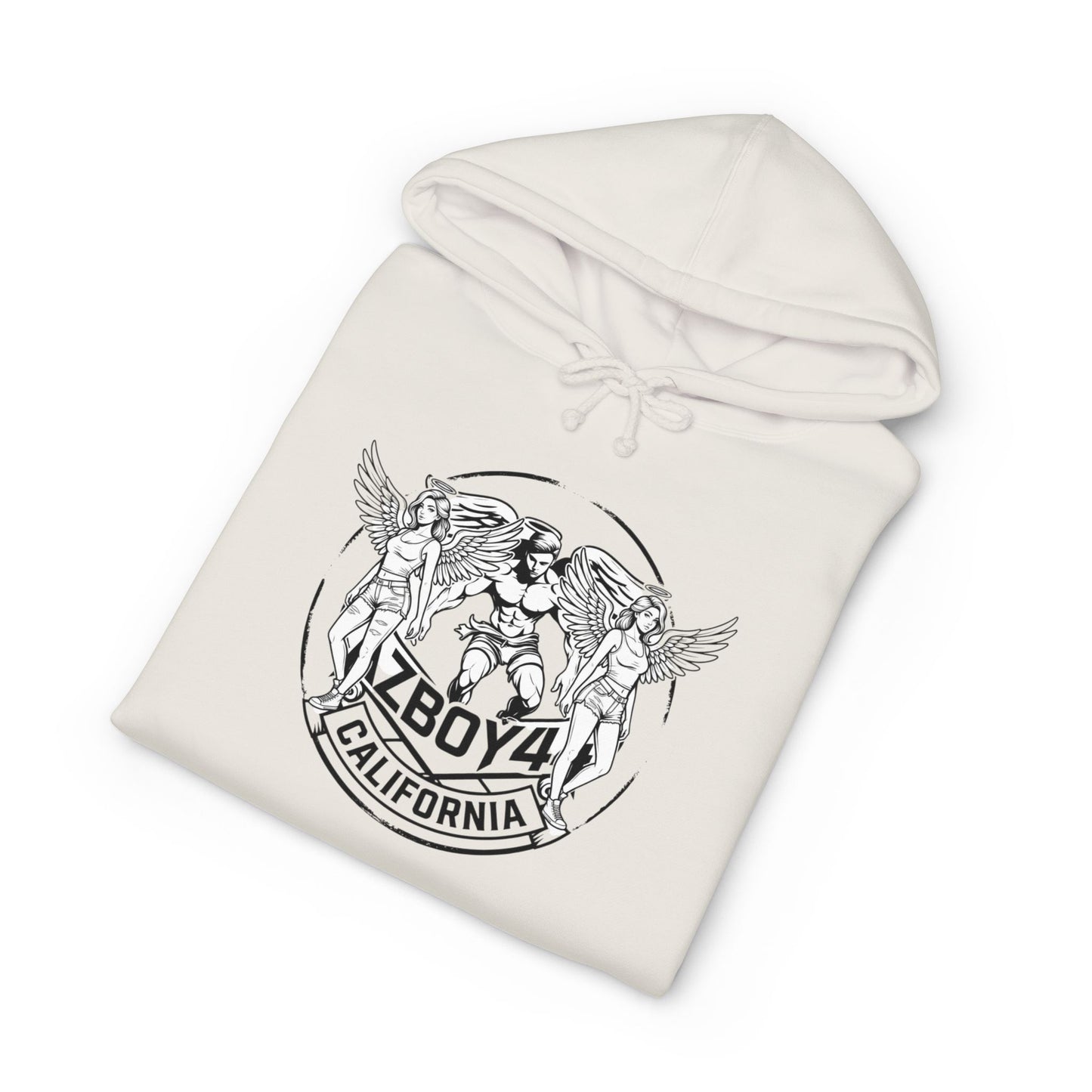 California Zboy Graphic Hoodie — Vintage Angel Skull Logo Sweatshirt