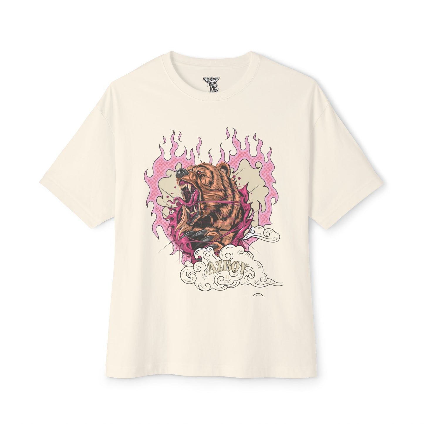 AZBOY44 Heart Bear Oversized Tee